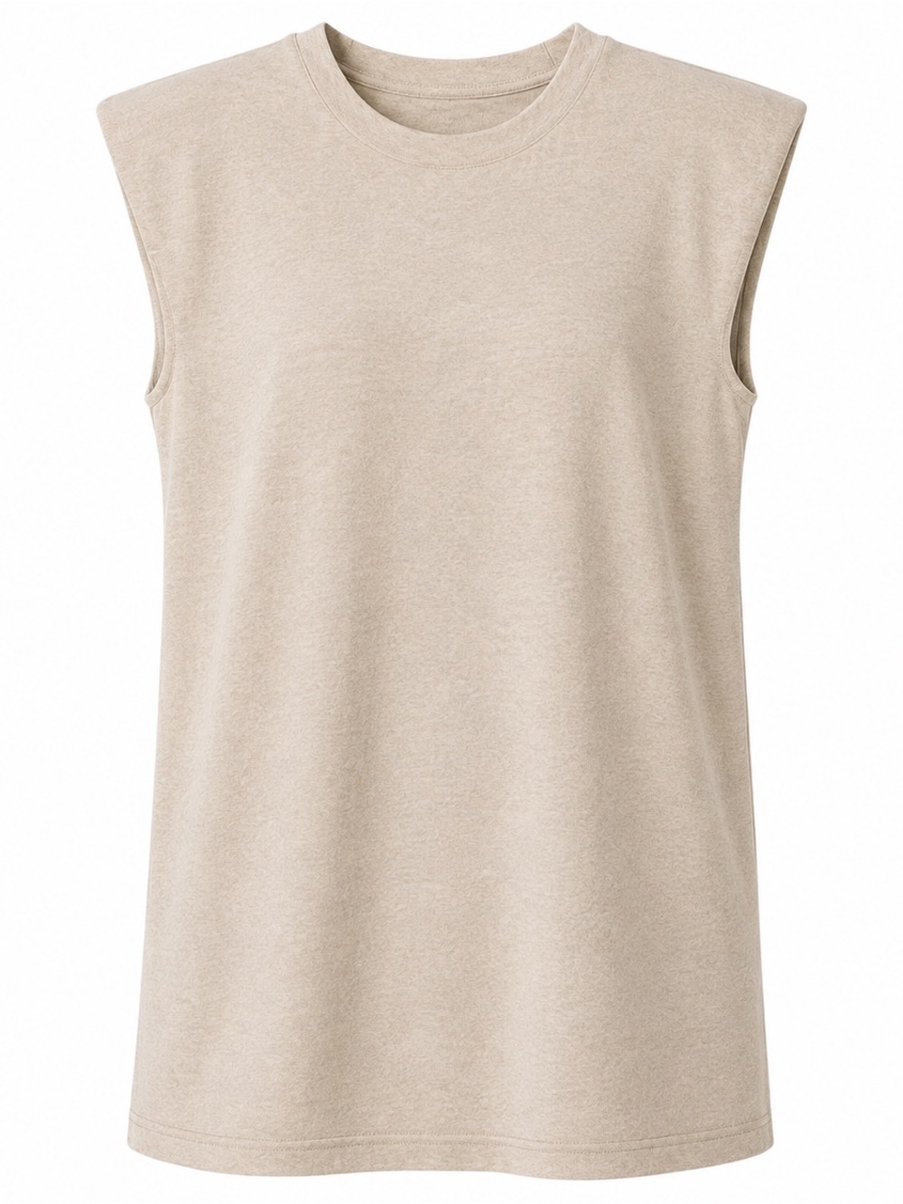 Aritzia Sleeveless Crewneck Tank Top in Beige - Women